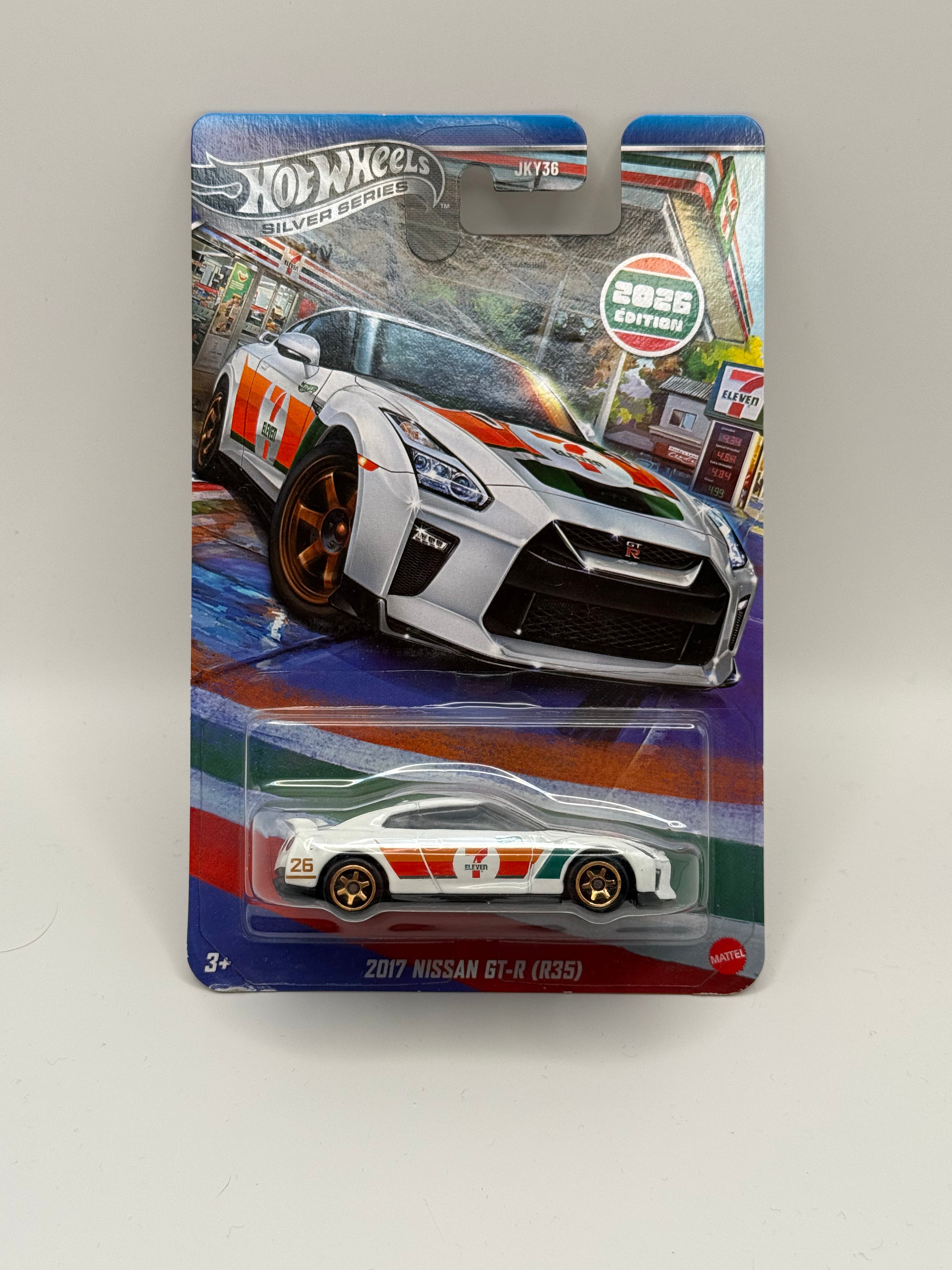 2026 Hot Wheels 7-Eleven Nissan GTR R35 Silver Series