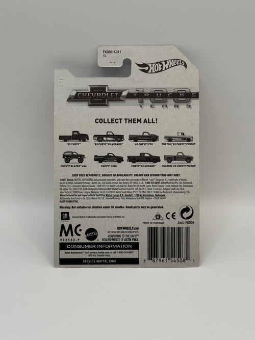 2018 Hot Wheels Chevrolet Trucks 100 Years '83 Chevy Silverado