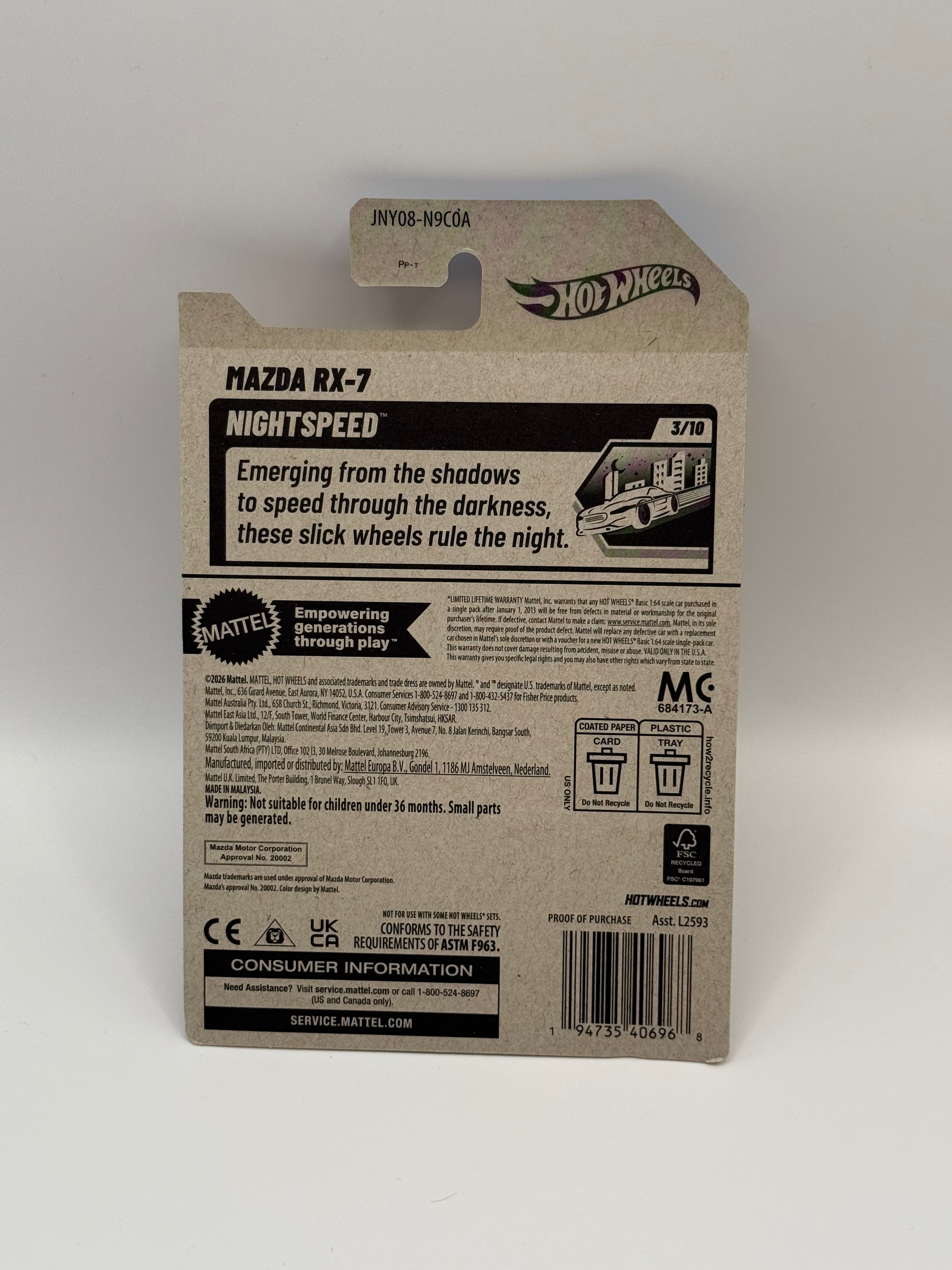 2027 Hot Wheels "A" Case Mazda RX-7