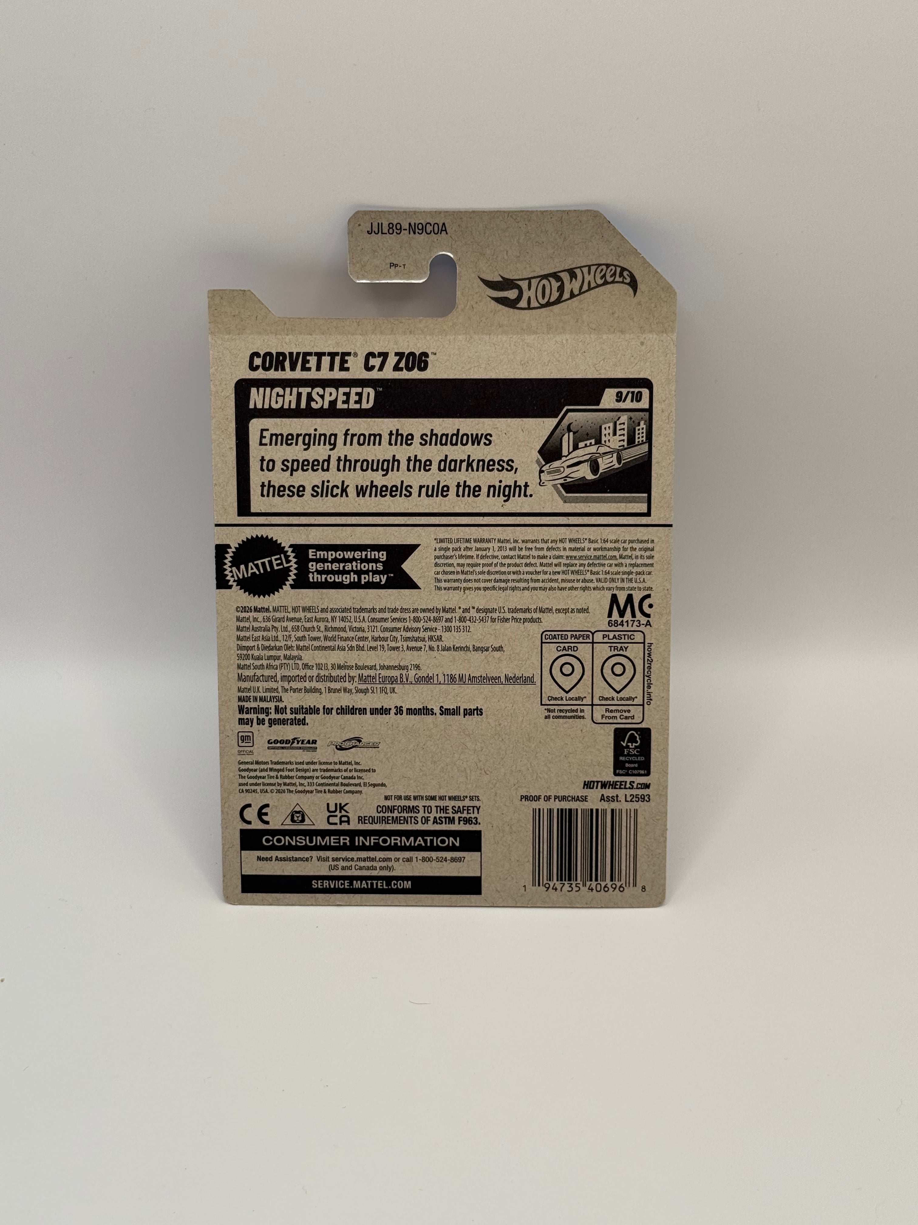 2027 Hot Wheels "A" Case Corvette C7 Z06