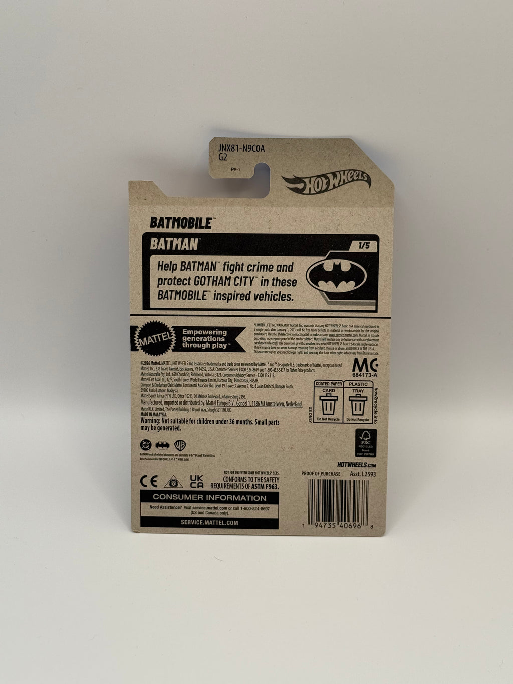 2027 Hot Wheels "A" Case Batmobile