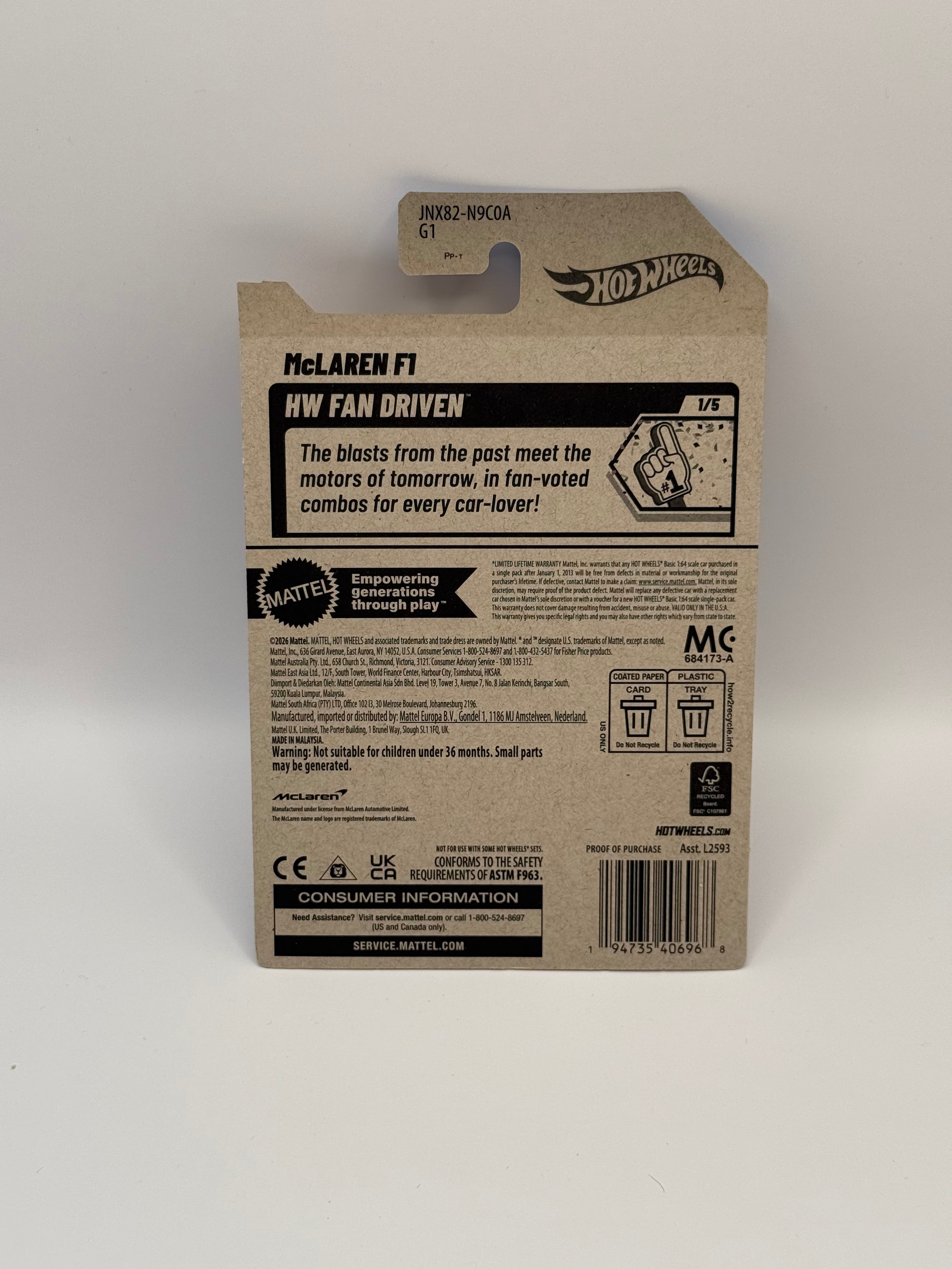 2027 Hot Wheels "A" Case McLaren F1