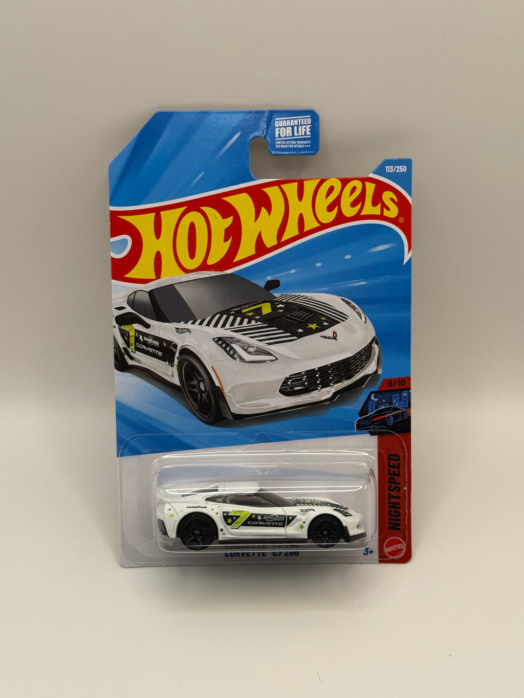 (BENT J HOOK) 2027 Hot Wheels "A" Case Corvette C7 Z06