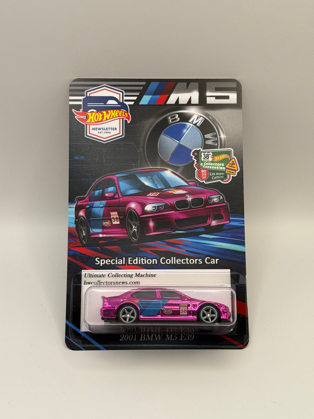 2024 Hot Wheels 38th Convention Newsletter Pink 2001 BMW M5