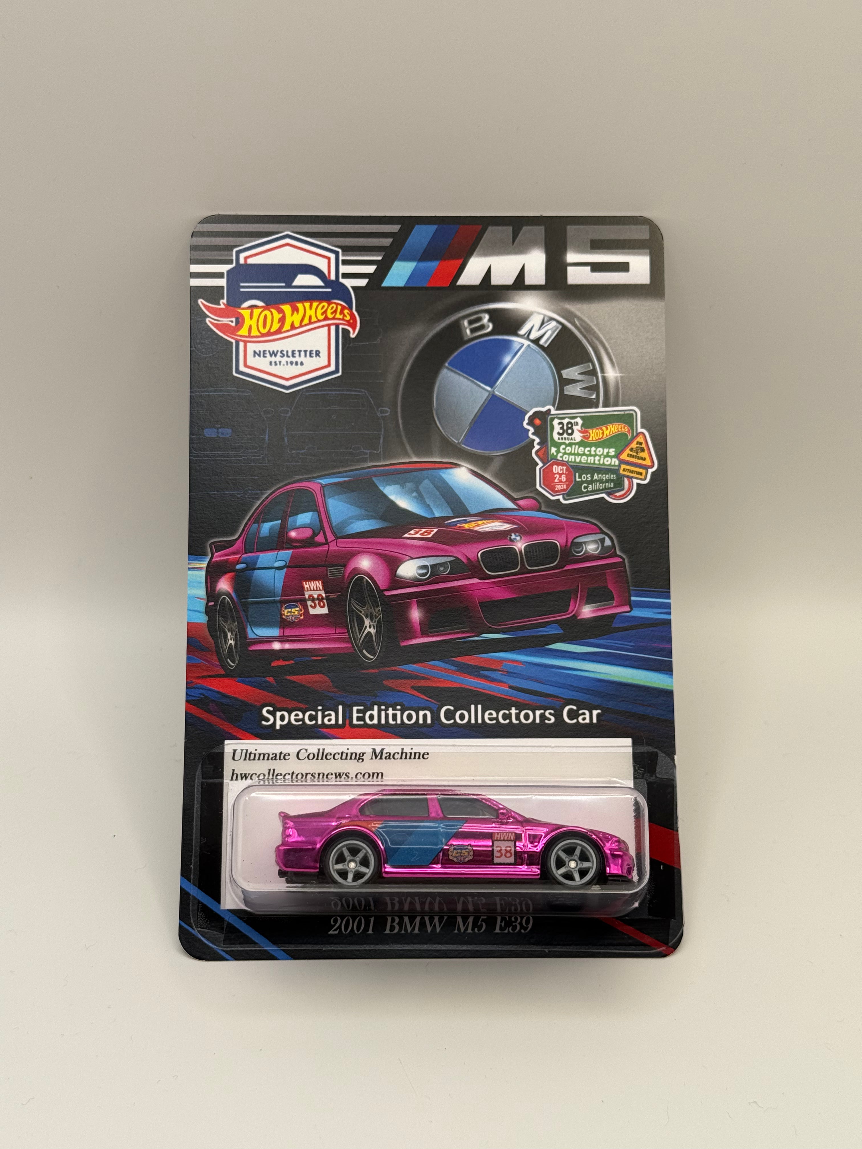 2024 Hot Wheels 38th Convention Newsletter Pink 2001 BMW M5