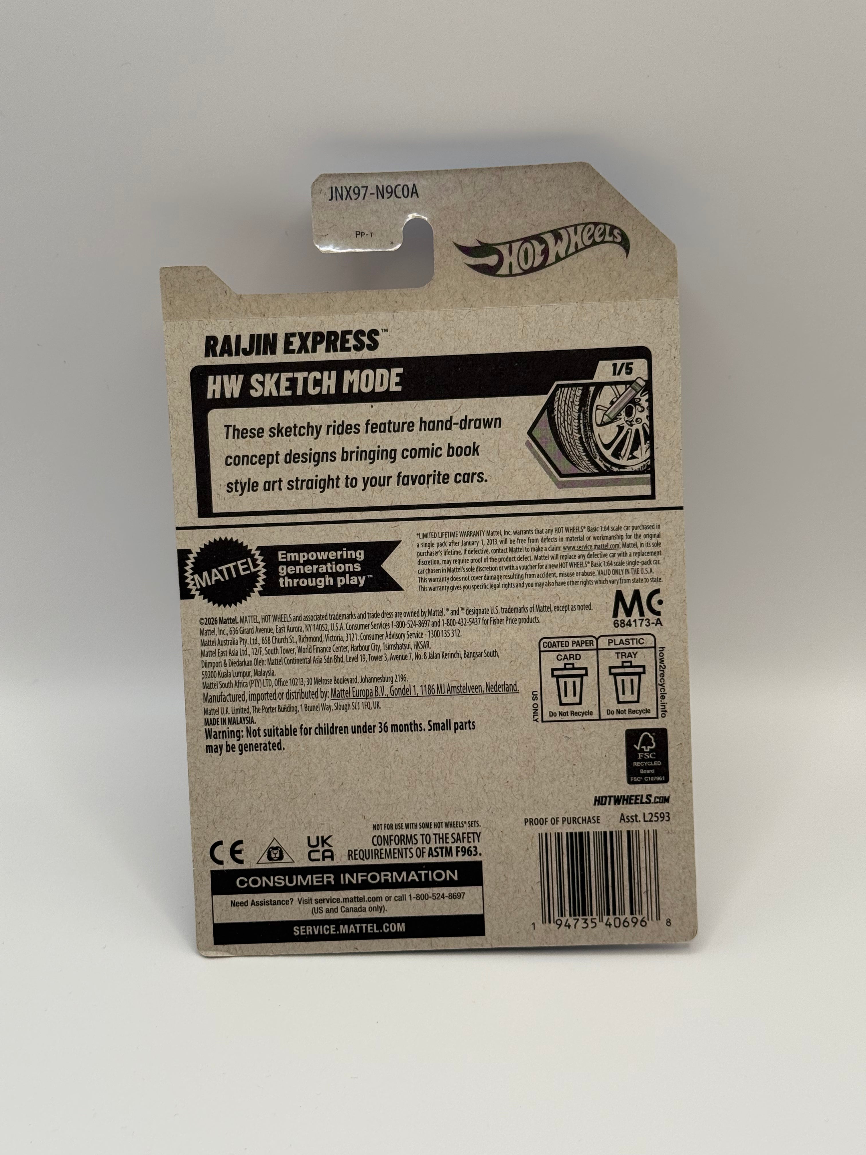 2027 Hot Wheels "A" Case Raijin Express